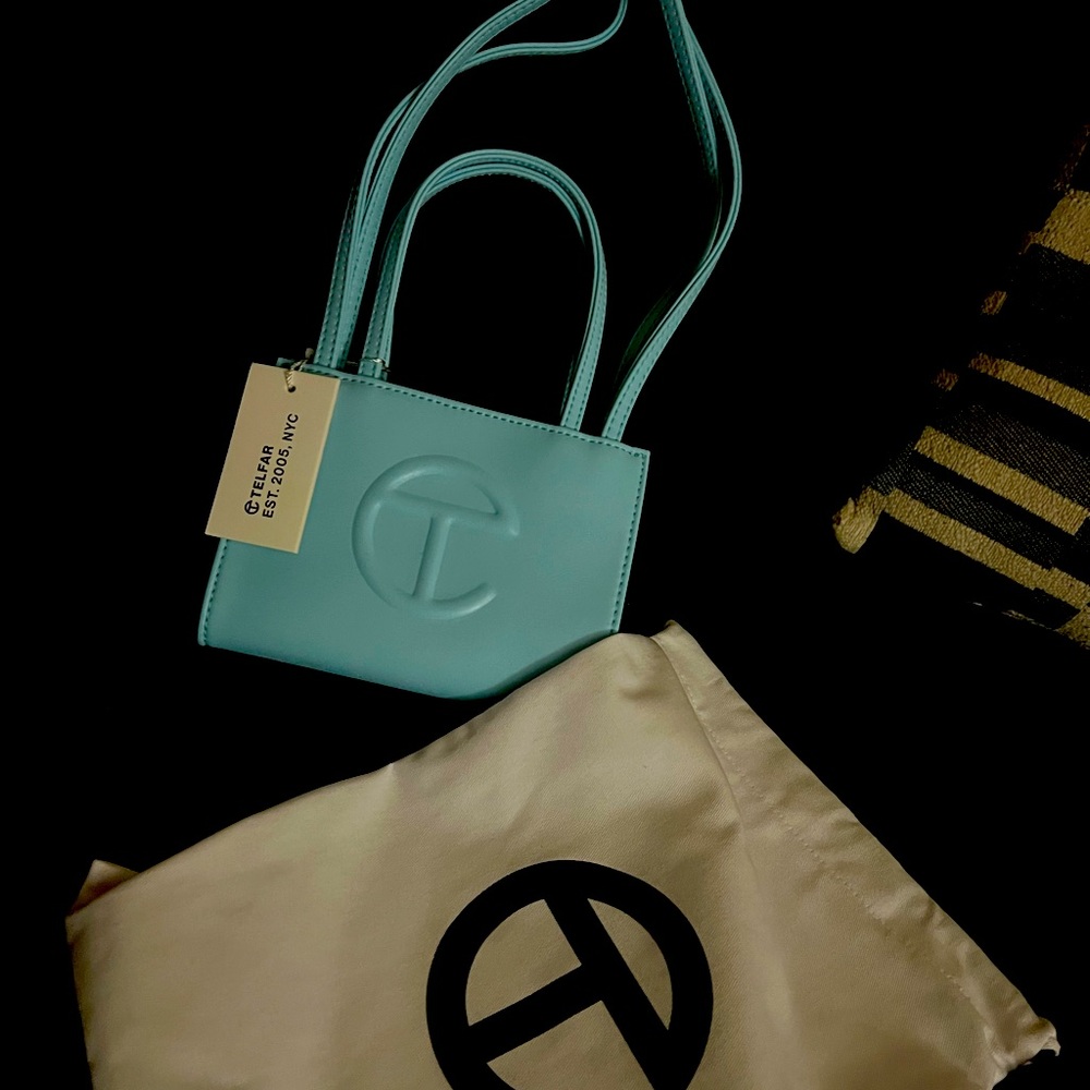 NWT Telfar Pool Blue Small Shopping Bag